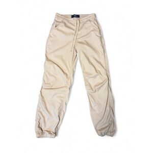 Hollister Parachute Baggy Pants Limestone Color Adjustable Rise size XS